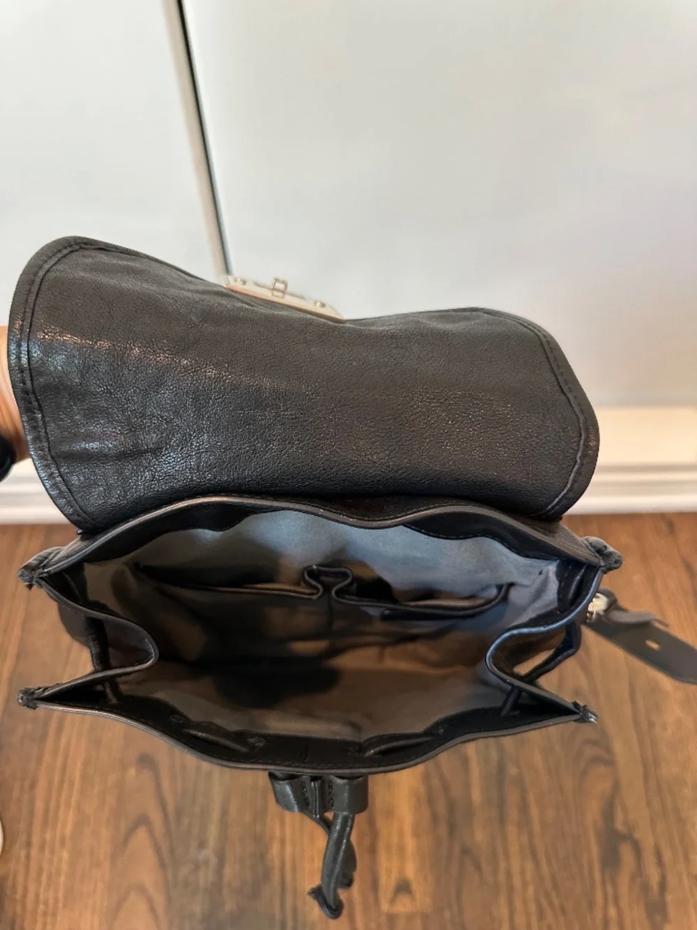 Rag & Bone Mini Black Lambskin Leather Backpack